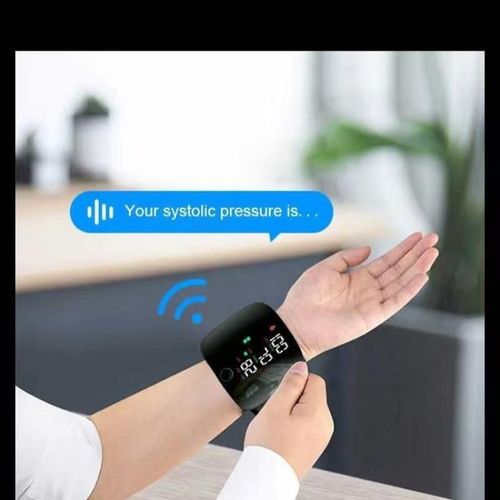 eBesting Wrist Blood Pressure Monitor - Large HD Display, Voice Broadcast, Type-C Rechargeable, One-Touch Measurement, Portable for Home Use