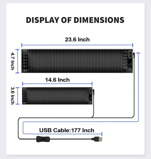 14.6 inch Car mounted LED Demon Eye Flexible Screen Smart APP Remote Dual control Dynamic Display Decorative Light Car Charger Included