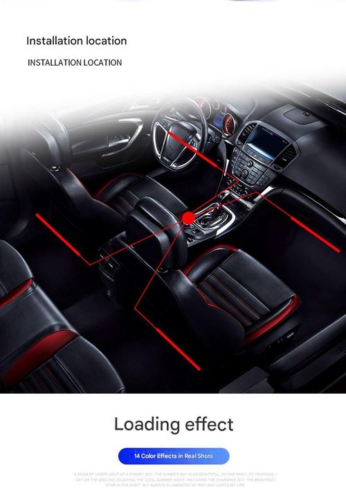 Car Footwell Atmosphere Light Wireless Charging 14 Effects Remote Sound Control Magnetic Mount