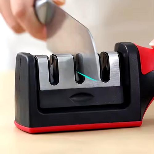3 Stage Kitchen Knife Sharpener Multi Function Blade Grinder with Non Slip Handle Quick Sharpening Tool for Chef Knives Fruit Knives Easy to Clean
