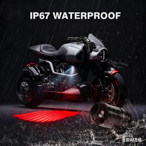 Motorcycle Angel Wing Red LED Lights