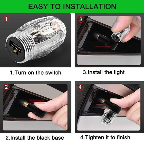 4PCS USB Rechargeable LED Tire Valve Lights Waterproof RGB Flashing Wheel Lights for Bicycles Motorcycles and Cars USA Valve Compatible