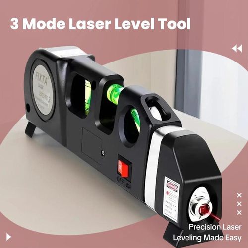 3 Mode Laser Level Tool with Tape Measure and Magnetic Base