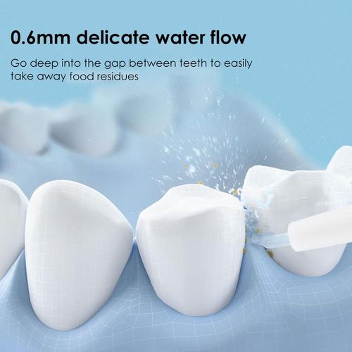 Portable Rechargeable Electric Oral Irrigator 3 Modes 4 Nozzles IPX7 Waterproof for Home and Travel