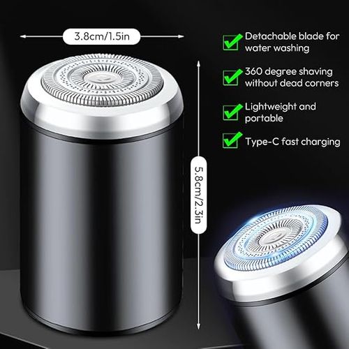 Mini Electric Portable for Men Waterproof Rechargeable Electric Beard Trimmer for Face Wet and Dry Shaver