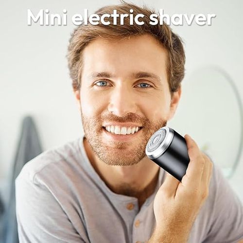 Mini Electric Portable for Men Waterproof Rechargeable Electric Beard Trimmer for Face Wet and Dry Shaver