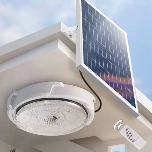 200W LED Solar Ceiling Lamp with High Lumen Brightness Long Life Indoor Rechargeable Remote Control for Living Highlight