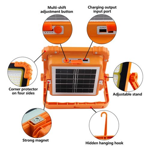 Iluminação para exterior Lanterna de acampamento Função banco de energia móvel ao ar livre impermeável portátil solar luz de inundação diodo emissor de luz luz de acampamento