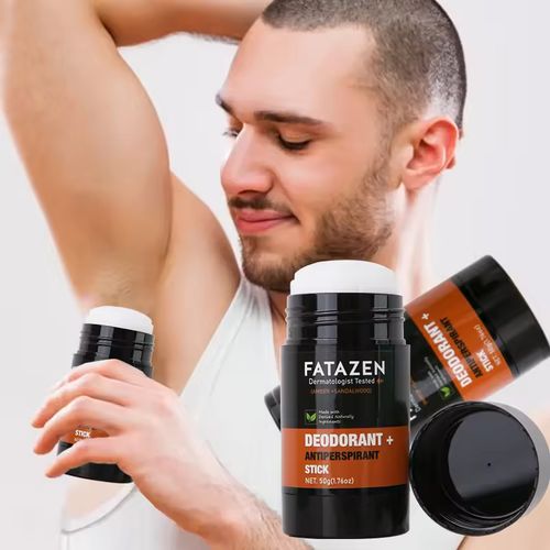 Axilar desodorante fragrância perfume 100% natural anti-transpiração vara amber sândalo 2 em 1 desodorante stick