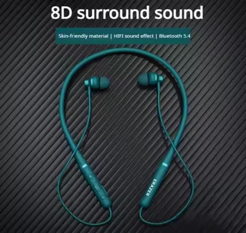 Fones de ouvido Bluetooth ERAZER XE05MAX 5.4 com auscultadores, fones de ouvido esportivos com correia cervical confortável e redução de ruído