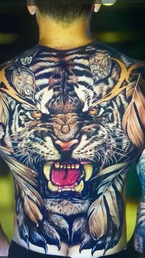 Impermeável tipo semi-permanente tiger tattoo patch