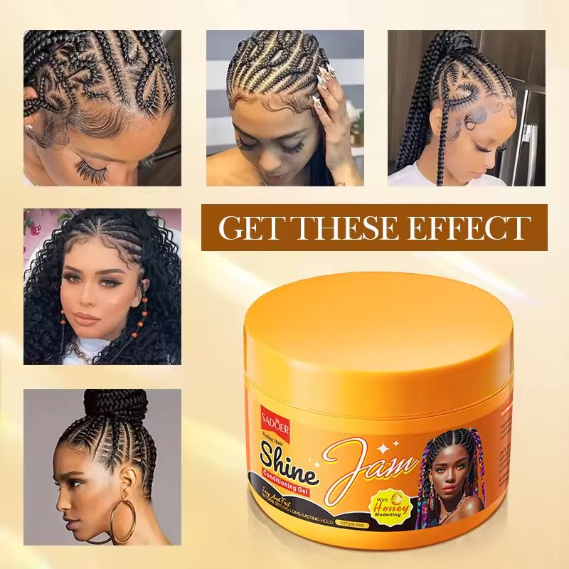 Private brand day lock extra hold 4c estilo de cabelo twist Loc edge weave hair gel gloss & jam gel
