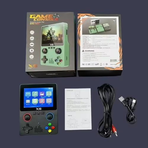 Máquina de jogo portátil portátil X6 com tela IPS de 3, 5 polegadas, suporte de vídeo duplo e emulador 11, suporte GBA games Pl