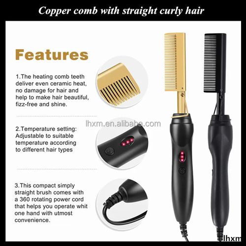 Alisador de cabelo escova curler 2 em 1 penter quente alisador de cabelo peruca alisador de cabelo elétrico ferro plano