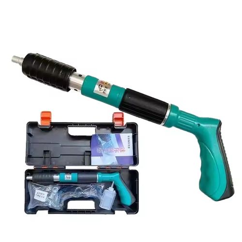 Fábrica de venda direta para indústria e DIY, mini silenciador de pistola de pregos integrado, ferramenta manual para instalação de teto com fixador de alimentação.