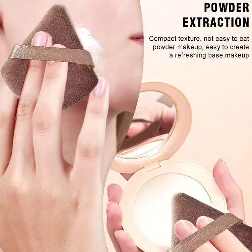 Conjunto de maquiagem de escova de cabeça lisa para senhoras- base de maquiagem concealer e blush maquiagem esponja ferramentas de beleza