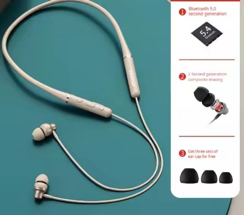 Fones de ouvido Bluetooth ERAZER XE05MAX 5.4 com auscultadores, fones de ouvido esportivos com correia cervical confortável e redução de ruído