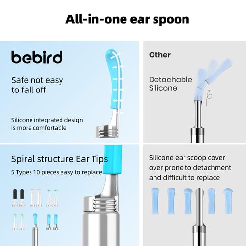 Bebird X1 cera de ouvido controle de telefone câmera WiFi otoscópio sem fio ear washer