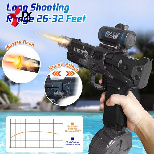 Auto iluminação explosão poderosa pistola de água super elétrica pistola de água