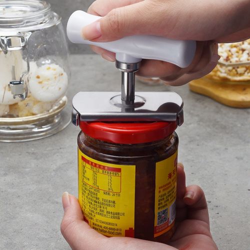 Adjustable Stainless Steel Multi-Function Bottle Opener Comfort Handle Boxed Kitchen Gadget Bar Screw-Off Jar Logo