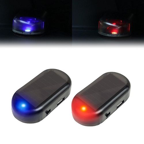 Solar car alarm light, simulated car alarm, LED warning light flashing