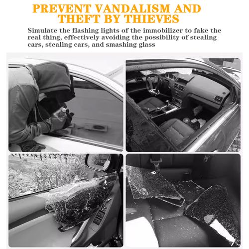 Solar car alarm light, simulated car alarm, LED warning light flashing