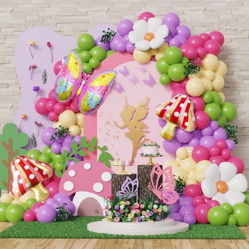 141pcs Spring Easter Balloon Garland Arch Kit, Suitable for Easter Decorations, Birthday Wonderland Party Decoration Supplies