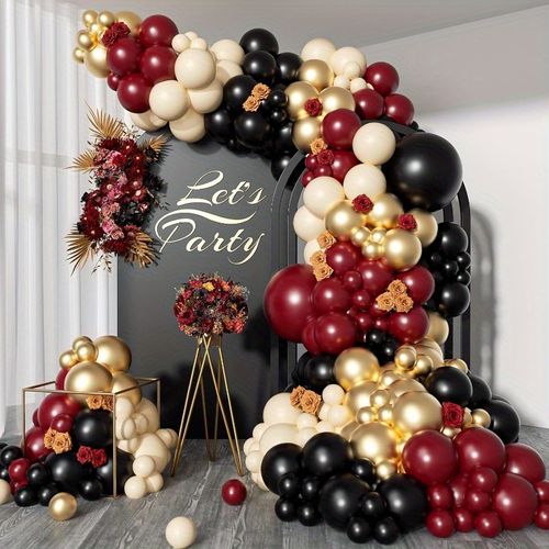 154pcs Burgundy balloon garland arch kit, suitable for birthday, graduation, wedding anniversary Valentine's Day decoration