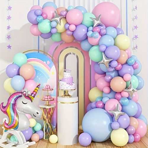 131pcs Unicorn Balloon Arch Garland Set Birthday Party Wedding Anniversary Indoor and Outdoor Spring/summer Decor
