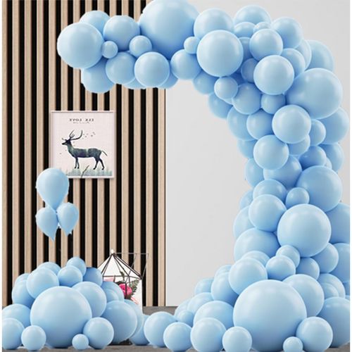 The Garland Set Consists of 103 Matte Light Blue Latex Balloons, Suitable for Engagement, Valentine's Day, Birthday Decorations