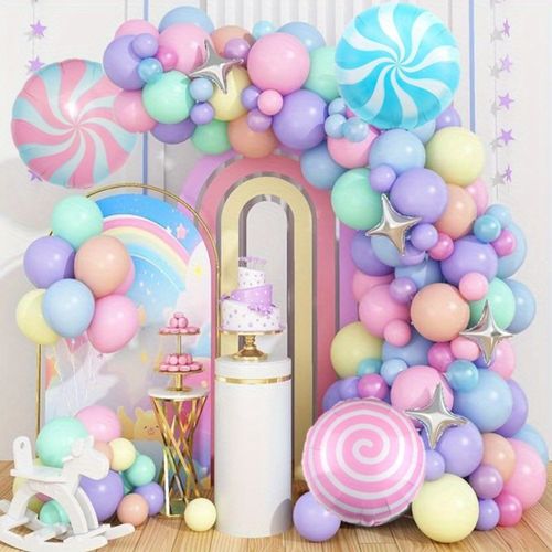 133PCS Donut Themed Balloon Wreath Arch Kit for Wedding Birthday Parties Anniversary, Event Celebration Decoration Supplies