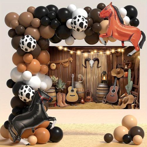 125pcs Horse Balloon Arch Set for Birthday, Anniversary and Party Decoration - Indoor/outdoor Use Balloon Decoration Set