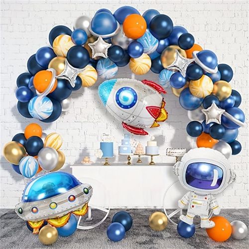 86pcs, Space Themed Aluminum Film Balloon 10" Birthday Decoration Baby Bath Birthday Parties Home Decoration Supplies