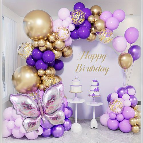 140pcs Birthday Party Balloon Arch Set, Suitable for Decorating Birthday Parties, Graduation Ceremonies, Weddings and Dances
