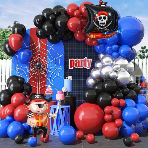 147pcs Pirate Party Balloon Garland Set, Suitable for Birthday Parties, Baptisms, Bachelorette Parties and Other Decorations