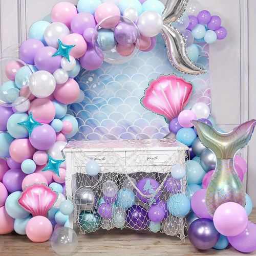 Mermaid Birthday Party Decoration: Suitable for Mermaid Theme Birthday Party, Theme Activities Held, Anniversary Decoration