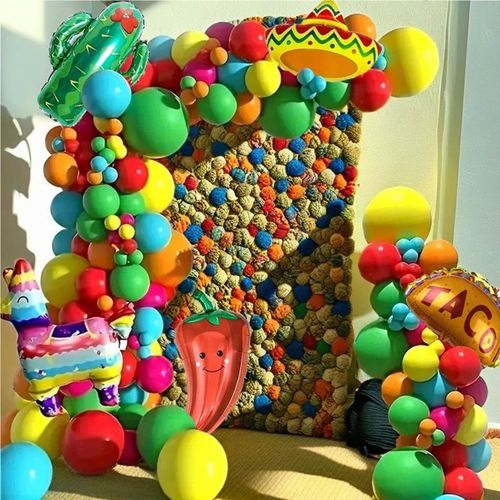 Summer Balloon Set Arch Desert Beach Hawaii Pool Party with A Variety of Aluminium Film Balloons Cool Summer