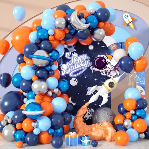 Dark Blue Balloon Arch Set for Large Party Birthday Beach Christening Space Theme Party Decoration
