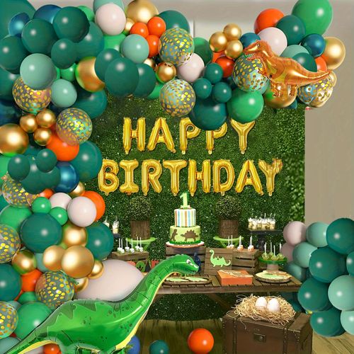 Jungle Party Arch Balloon Set Includes Dinosaur Foil Balloons Suitable for Jungle Party Birthday Party Summer Carnival Party