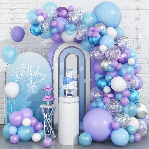 Blue Collection Balloon Arch Set Balloons with Metallic Balloons Suitable for Ocean Theme Birthday Party Christening Decoration