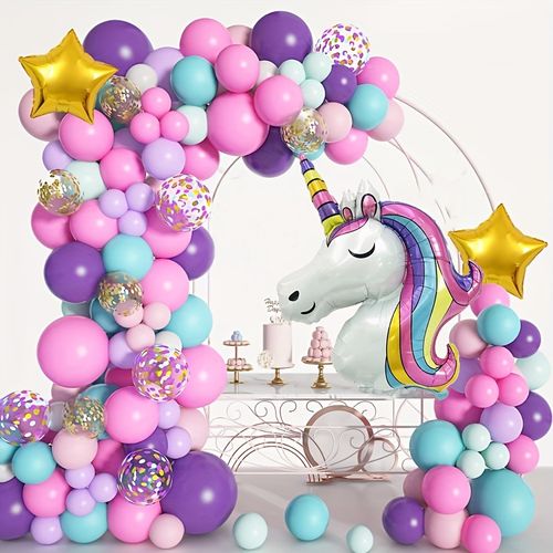 136PCS Cartoon Balloon Wreath Arch Kit, Wedding, Birthday Party, Anniversary, Graduation Dress, Holiday Celebration Decoration,
