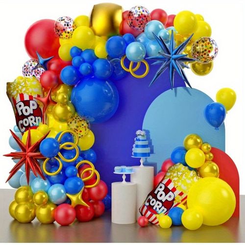 149 Pcs Popcorn Arch Balloon Set, Suitable for Carnival Party Happy Birthday Balloon Party and Other Occasions Decoration