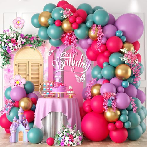 Pink Green Series Balloon Arch Set for Many Occasions Birthday Party Large Party Christening Wedding Do-it-yourself Assembly