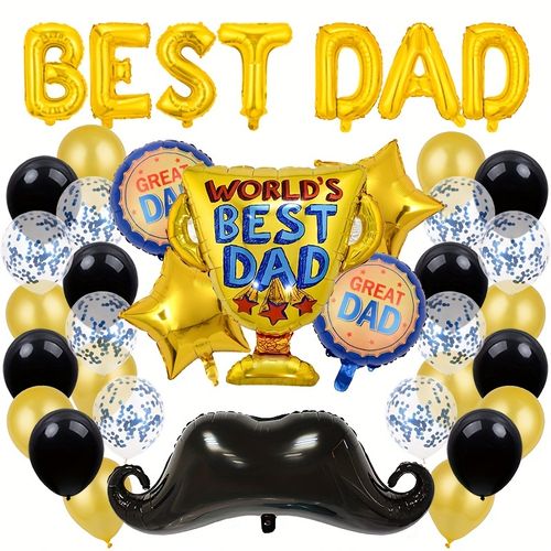 66PCS Thanksgiving Balloon Decoration Set BEST DAD Aluminum Film Balloon Thanksgiving Parent Party Decoration Home Decoration