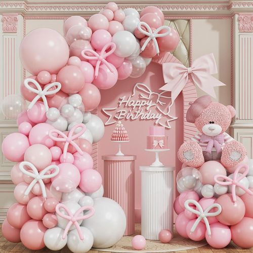 Summer Tropical Balloon Arch Set Latex Rainbow Balloon Garland Set for Summer Birthday Pool Party Decoration