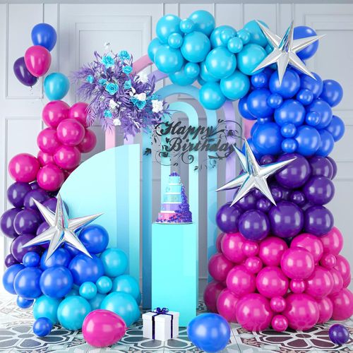 Multi-colour Balloon Arch Set Suitable for Large Party Birthday Party Wedding Etc Matte Red Matte Black Matte Dark Blue
