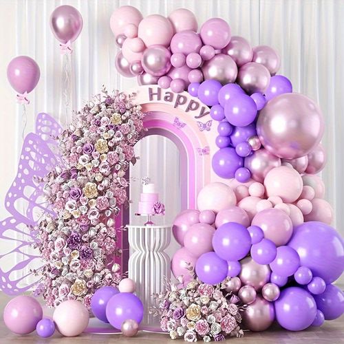 120pcs Butterfly Balloon Arch Set - Perfect for Birthday Parties, Graduations, Weddings, Mother's Day, Anniversaries and More