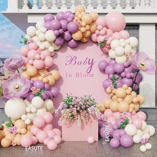 165pcs Purple Pink Balloon Garland Arch Set for Wedding Birthday Party Fairy Theme Party Decoration Room Decoration