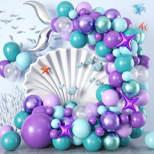 102PCS Mermaid Balloon Wreath Arch Kit for Wedding Engagements, Birthdays, Anniversaries - Indoor and Outdoor Party Decorations