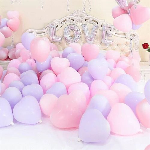 100 pcs  12 Inch Heart Balloon Wedding Party Wedding Decoration Birthday Scene Decoration Latex Heart Balloon
